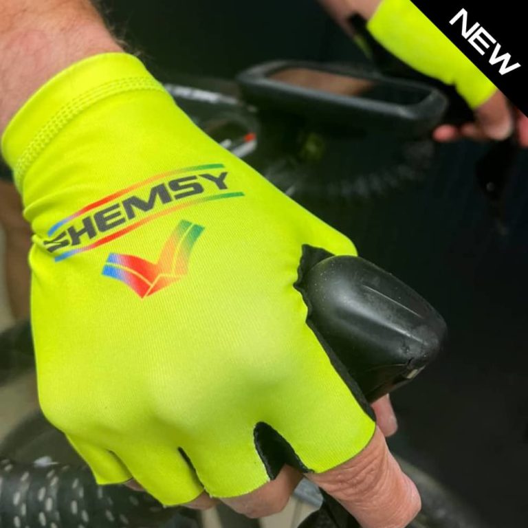 gants cycliste fluo