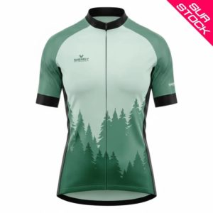 Maillot cycliste femme GREEN ROAD TRAD/MC