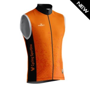 Gilet cycliste coupe-vent mixte AIRSKIN Orange