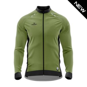 Maillot cycliste mi-saison Mixte GOLDEN CHILL Green/Army