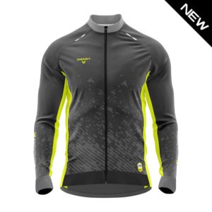 Veste thermique cycliste MIXTE hiver Winter Gray/Fluo