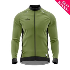 Maillot cycliste mi-saison Mixte GOLDEN CHILL Green/Army