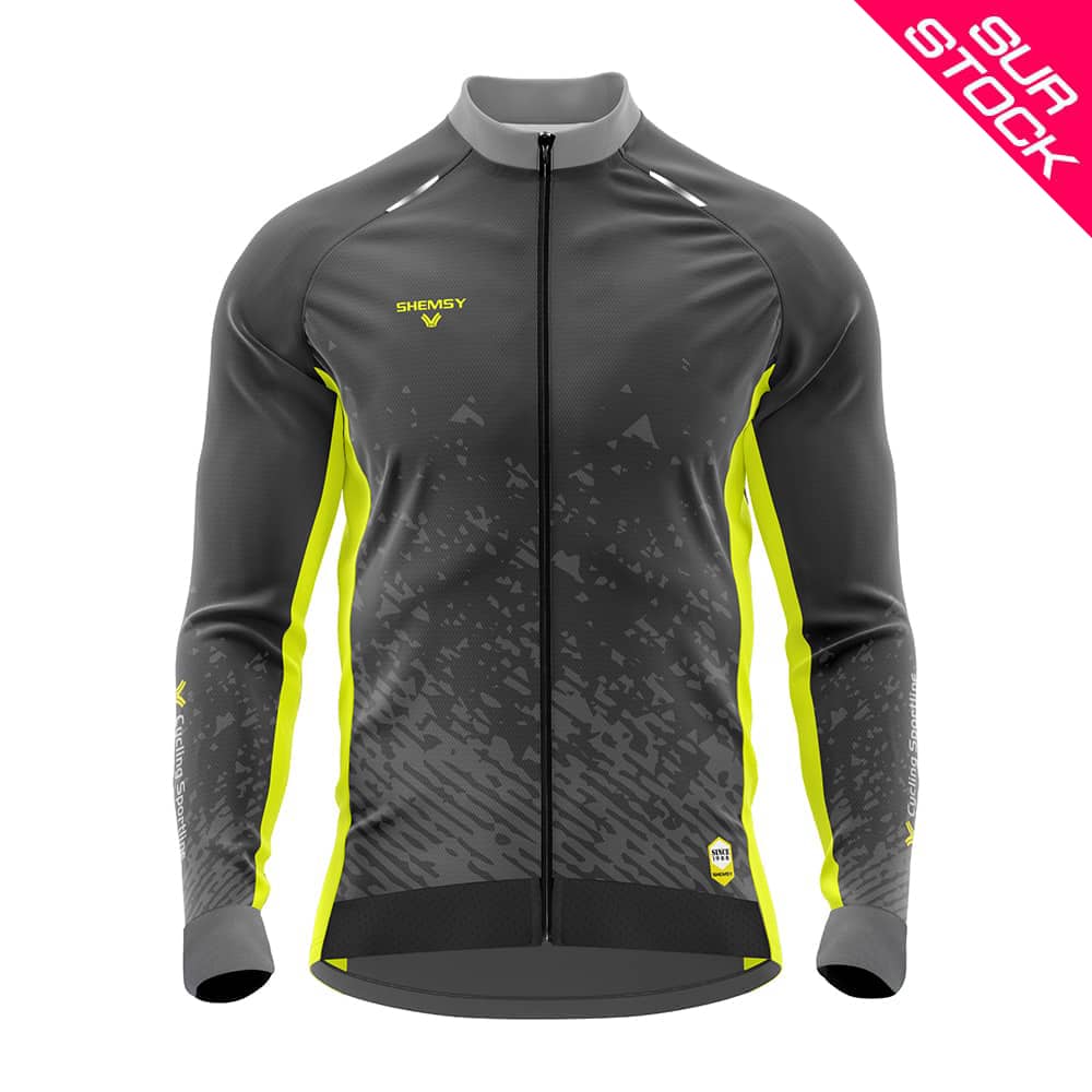 Veste thermique cycliste MIXTE hiver Winter Gray/Fluo