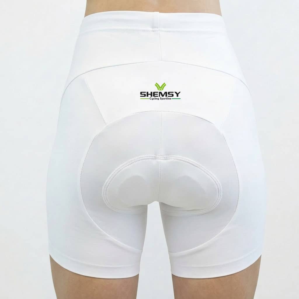 Cuissard-Cycliste-femme-Basico-Blanc-Dos